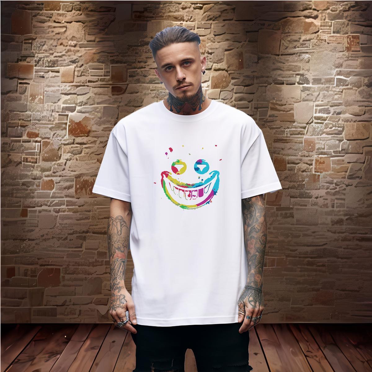 Unisex T Shirt For Man 230g Cotton skull Daily Wear Oversized 4XL Crew Neck Tshirt for Man Woman New Designer Tees