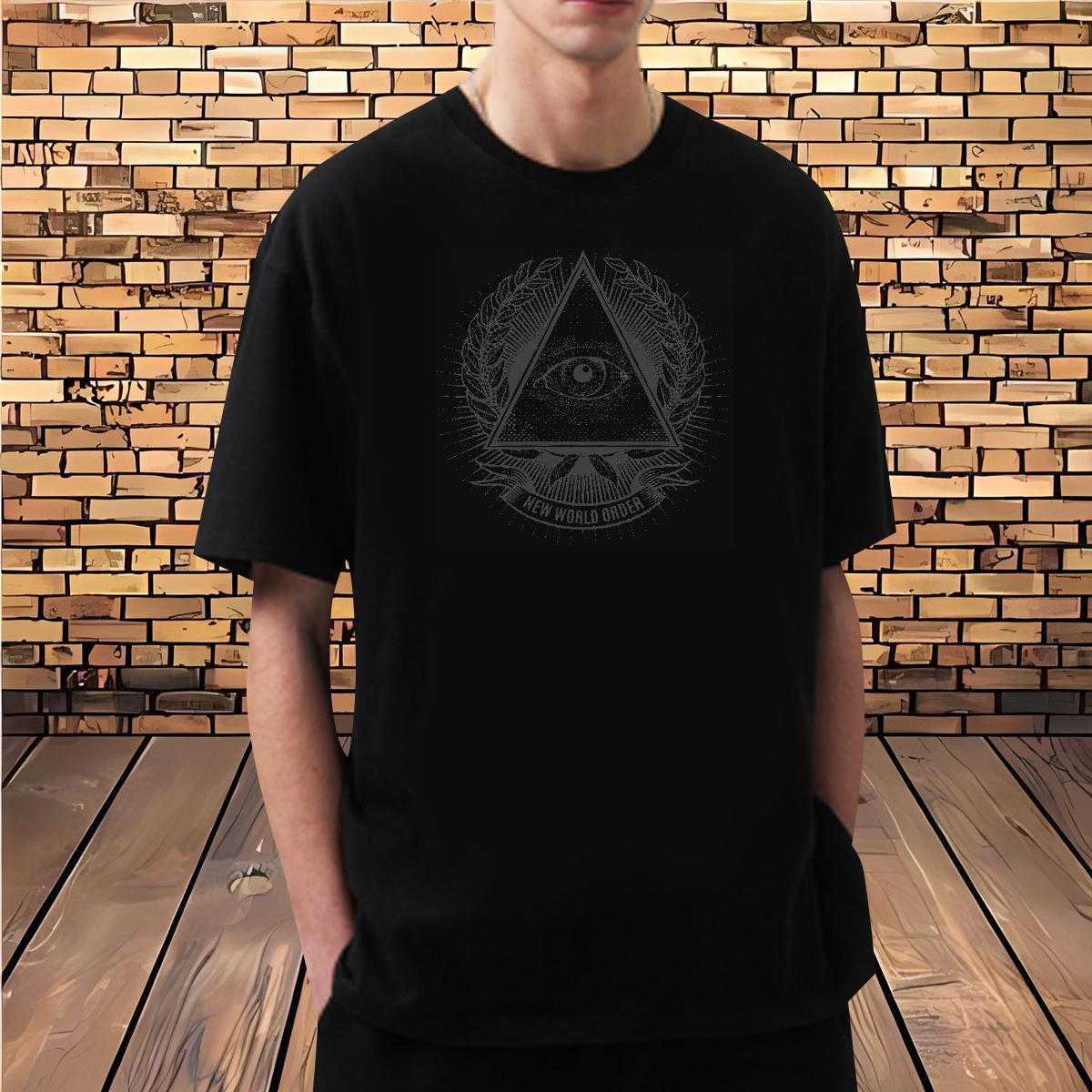 Loose Man T Shirts 100% Cotton 230g eye of the devil Street Plus Size Custom O Neck Short Sleeves Men Tshirts Fashion Design Tees