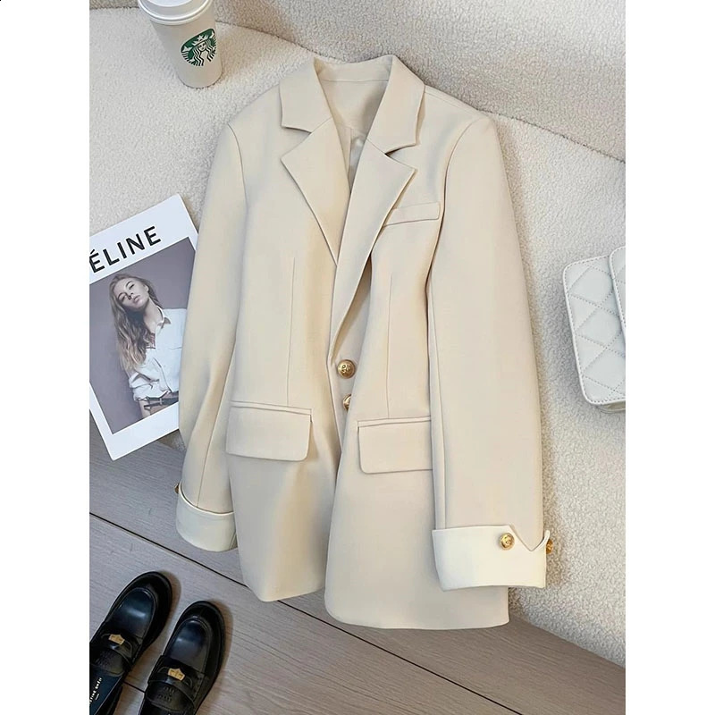 Womens Blazer Coat Spring Autumn Korean Version Leisure Ladies Suit Jacket Sense Korean Version Female Suit Top 240826