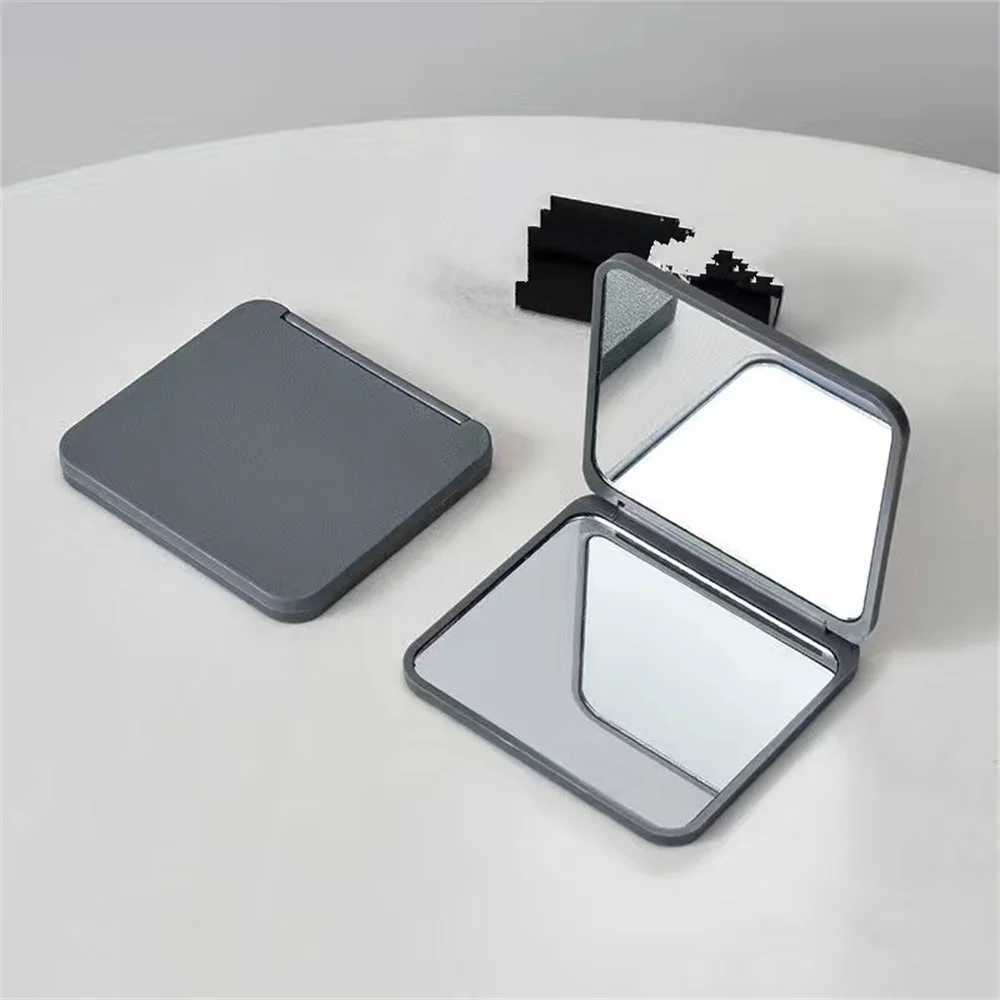 Square Handheld Makeup Mirror Double Sided Mini Portable Pocket Folding Round Makeup Mirror For Travel Beauty Cosmetic ToolXJ241213