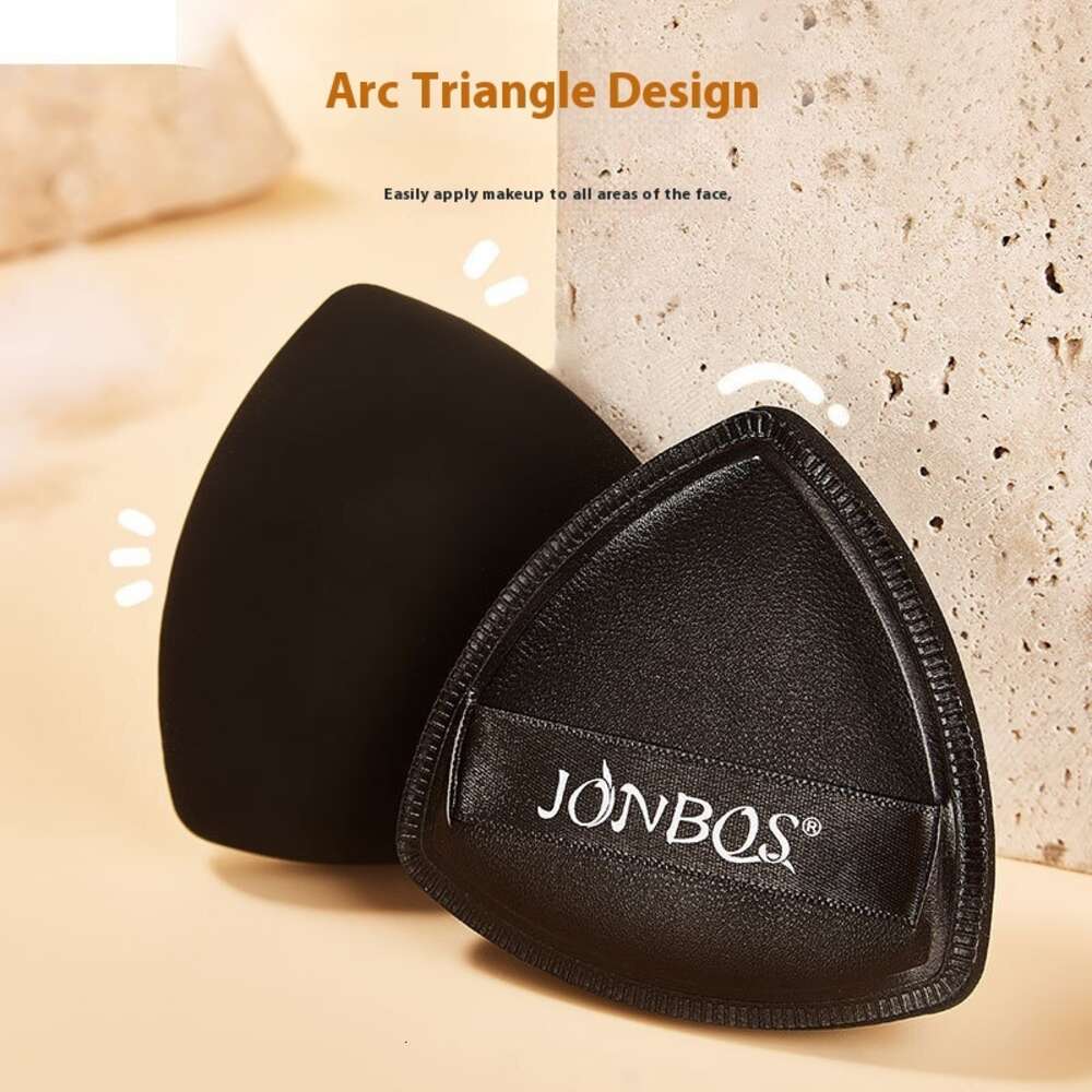 Black Cotton Candy Triangular Makeup Sponge - Perfect for Both Dry and Wet Applications