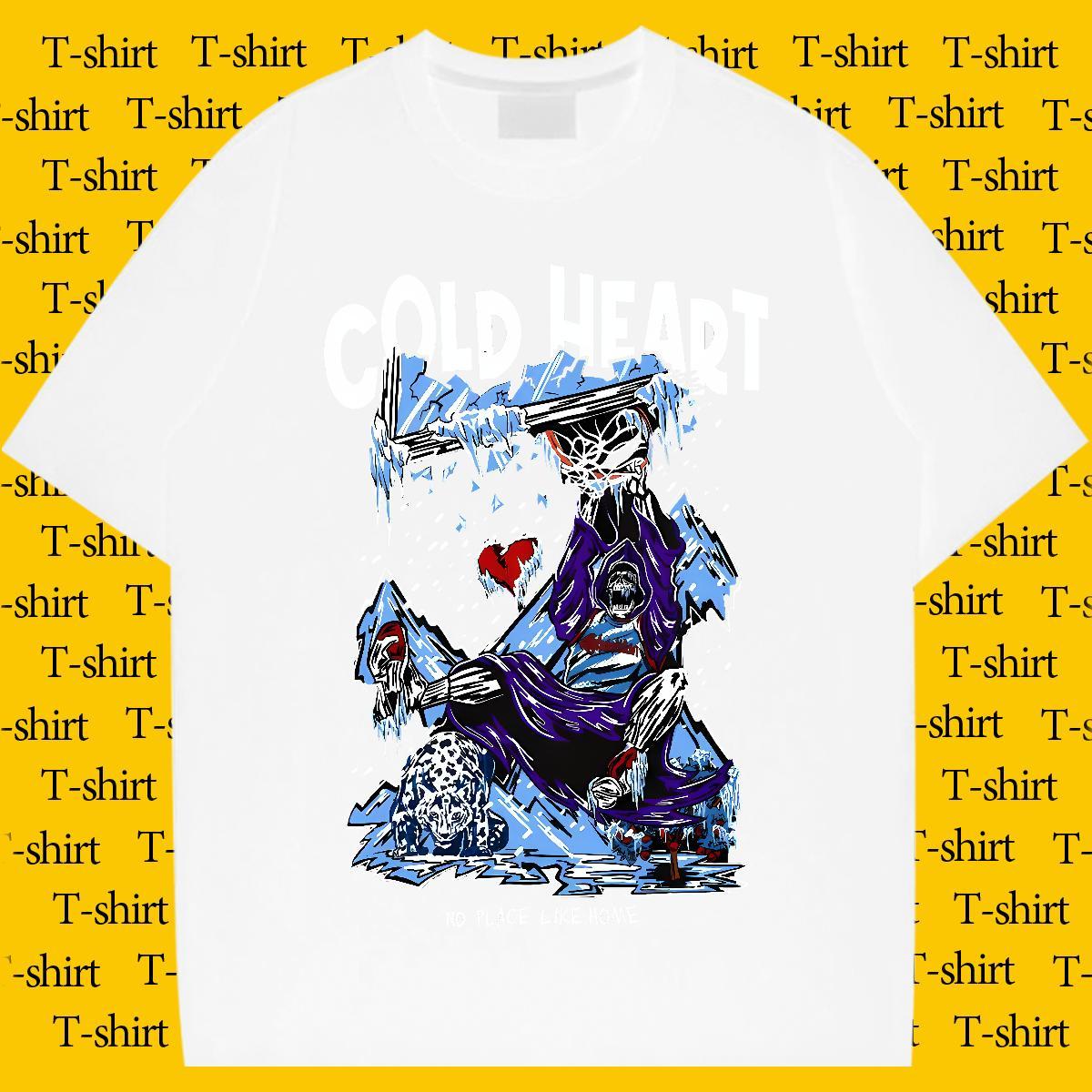 Wholesale Mens T Shirts 100% Cotton 230g skull Street Wear Customized Print Round Neck Short Sleeve Men Tshirts Casual New Tops