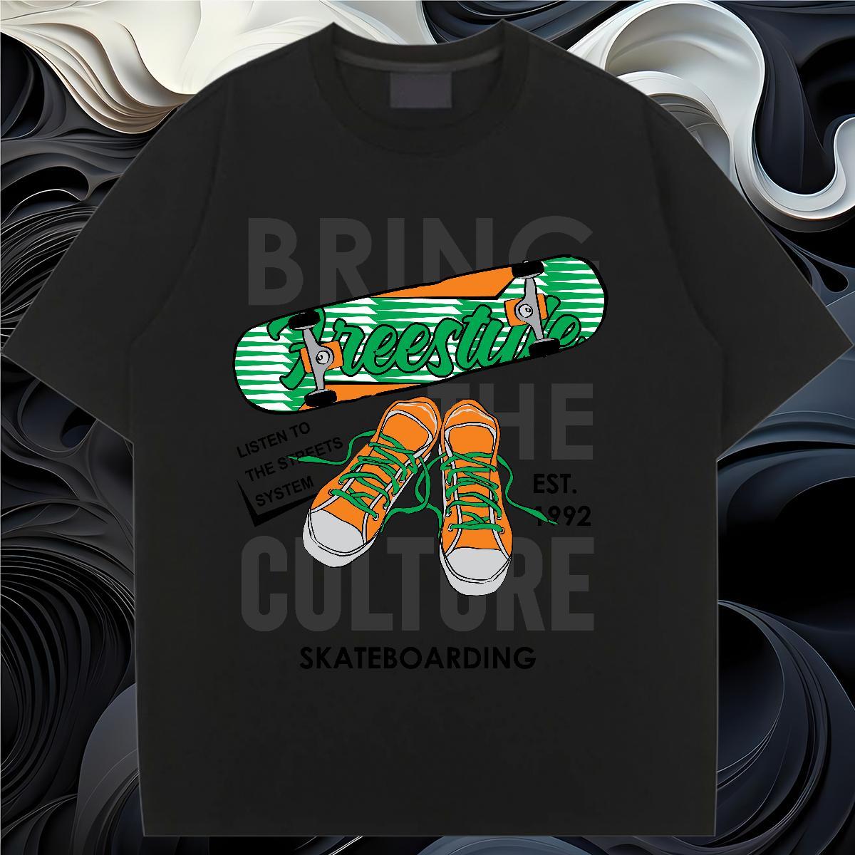 Loose fit Unisex Tshirts 230g Cotton letter Street Wear T-Shirts for Women O-Neck Short Sleeve Custom Print Oversized Tops