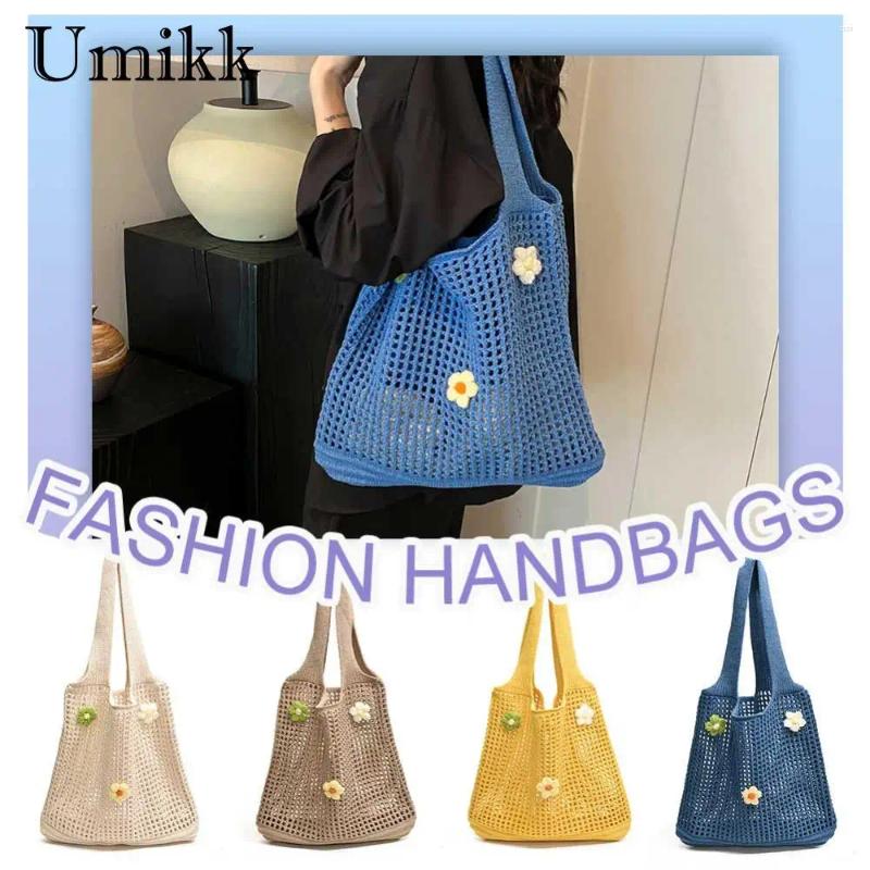 Shoulder Bags Women Knitted Crochet Large Capacity Woven Hobo With wer Decor Casual New Beach Simple Summer
