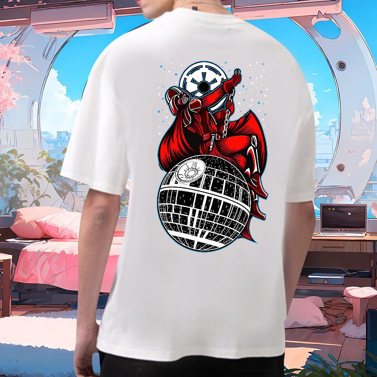 Wholesale T Shirts Men 230g Cotton ET Street wear Hip Hop Custom Cartoon Crew Neck Breathable Mens Tshirts Designer Fashion Clothes