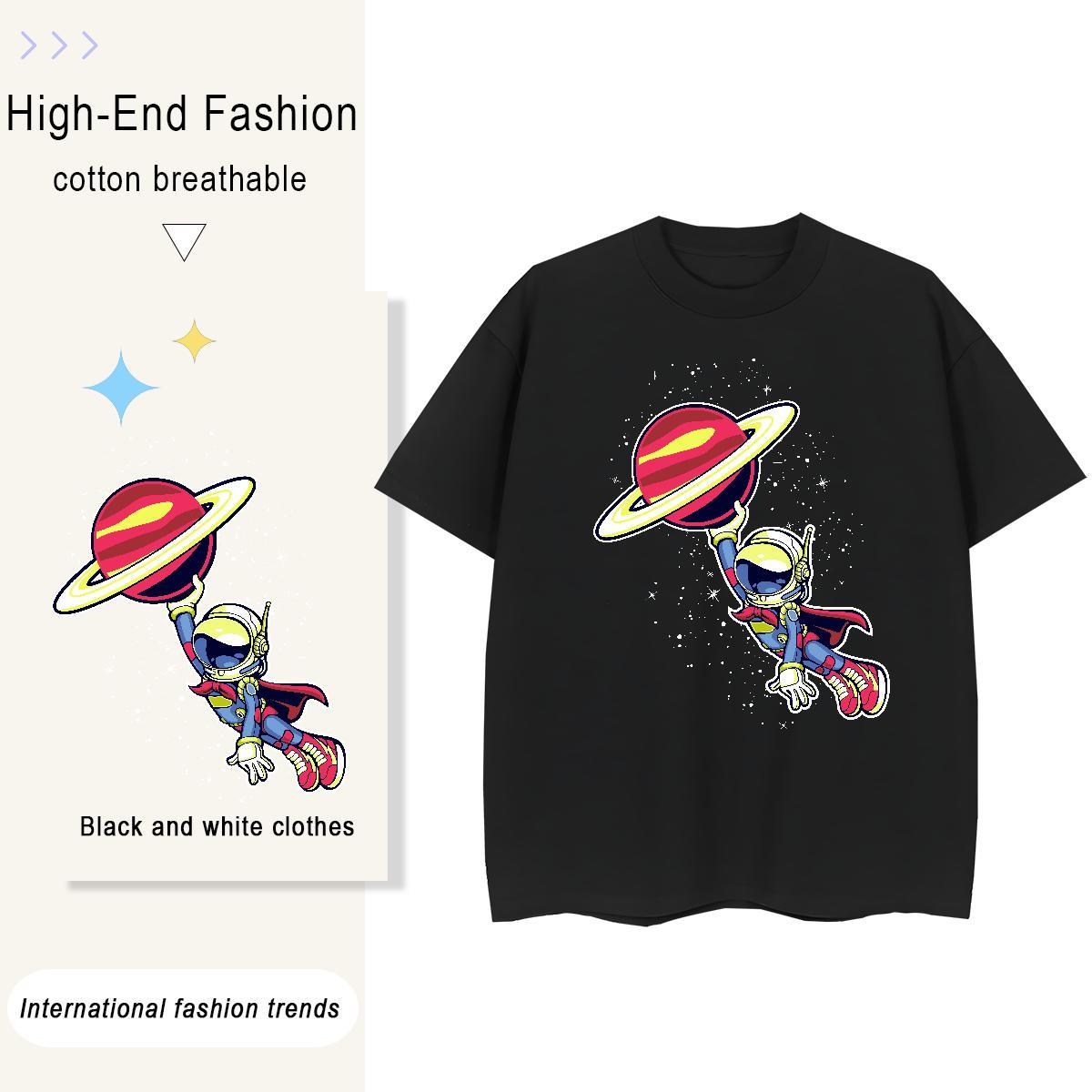 Brand Tshirt for Man Woman 230g 100% Cotton universe Sport T Shirt For Woman O Neck Short Sleeves Cartoon Print Tees