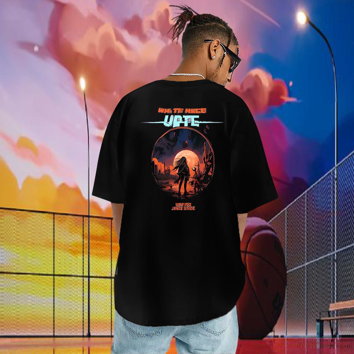 Loose Man T Shirts 230g 100% Cotton character Daily Wear Graphic Breathable Short Sleeve Men Tees Customized Polos