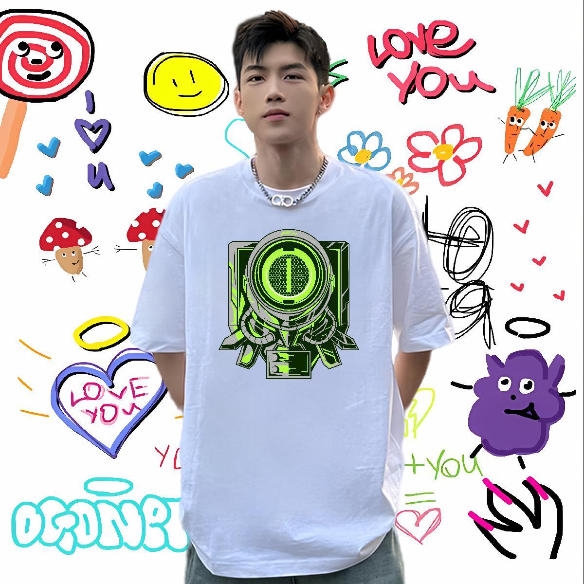 Brand Mens T Shirts 230g 100% Cotton ET Hip Hop Street Custom Print Oversized Breathable Crew Neck Men Tshirts Designer Polos