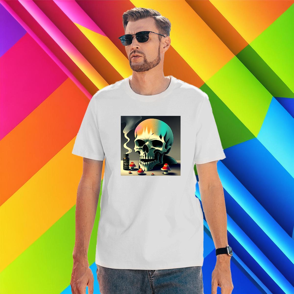 Unisex T Shirts Men 100% Cotton 230g skull Casual Plus Size Custom Short Sleeve Soft Mens Tshirts Fashion Designer Tops Tees