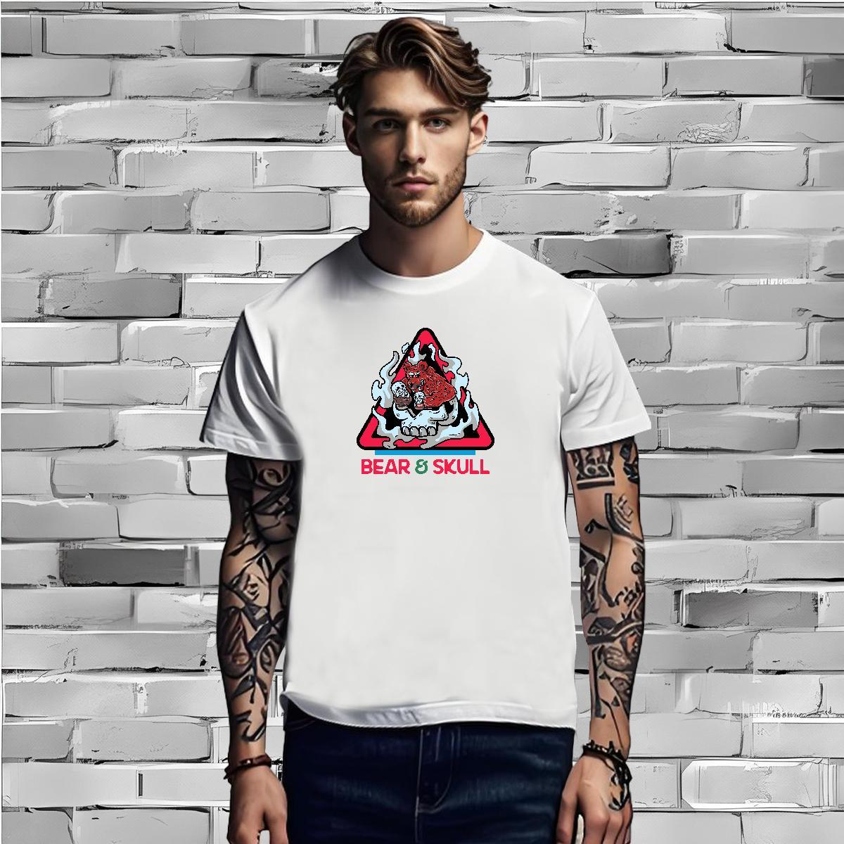 High Quality Mens T Shirts 230g 100% Cotton skull Street Wear DIY Breathable Crew Neck Men Tees Custom Polos