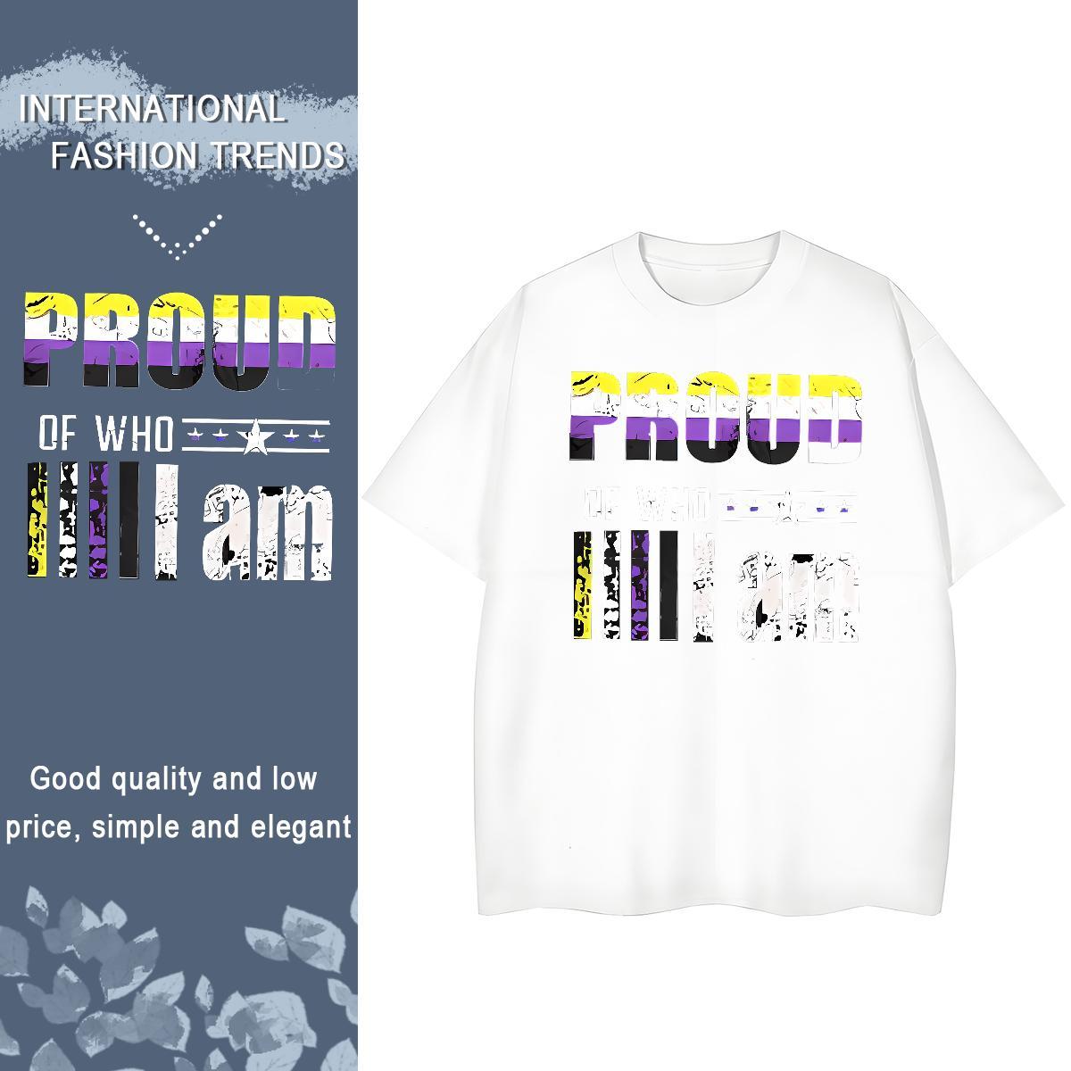 Wholesale Lady T shirt 230g Pure Cotton letter High Street Hip Hop Woman T Shirts Breathable Customized Print Tee Shirt