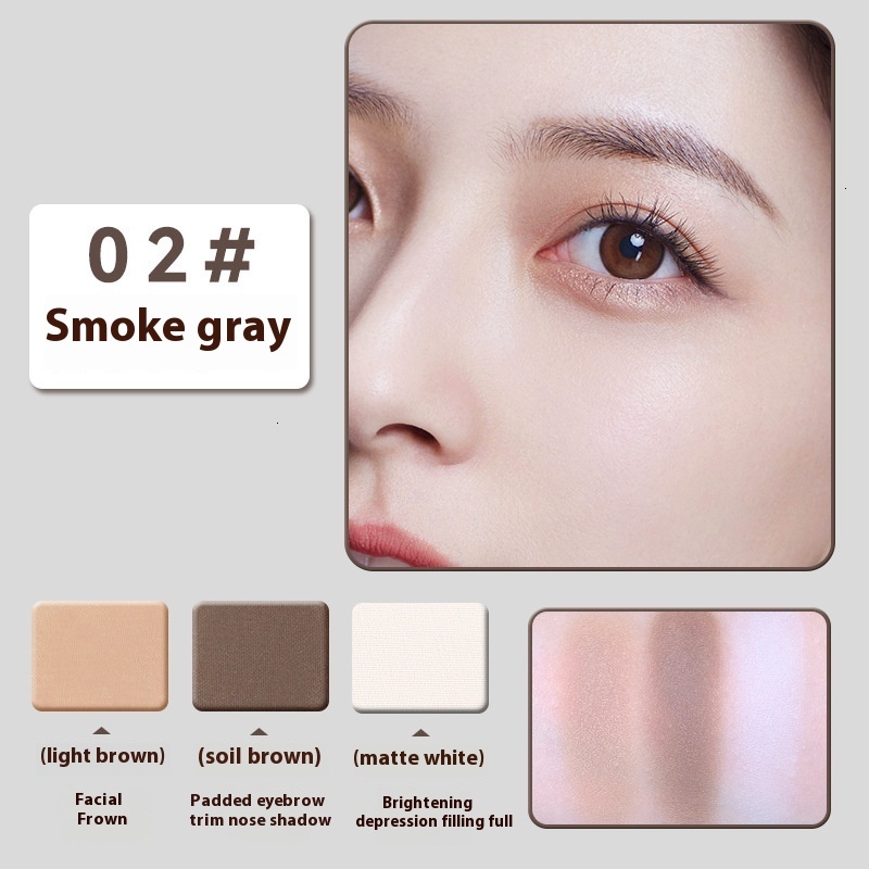 Triple Play of Colors by NOVO Mist - Professional Quality Eyebrow Pencil with Shaving Disc, Eye & Nose Shadow Application Toolkit