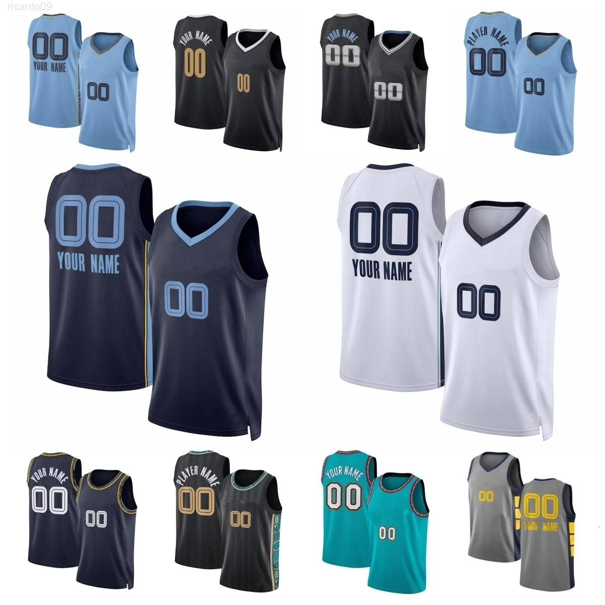 Ja Morant Basketball Jersey Desmond Bane Jaren Jackson Jr. Zach Edey GG Jackson II Marcus Smart Lamar Stevens Brandon Clarke Luke Kennard Jake LaRavia Men Women Youth