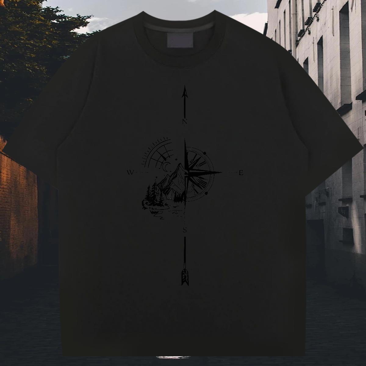 Cool Design Man T Shirts 230g Cotton The Cross Daily Outfit Plus Size Custom Breathable Short Sleeve Men Clothes T-Shirt New Tees Shirts