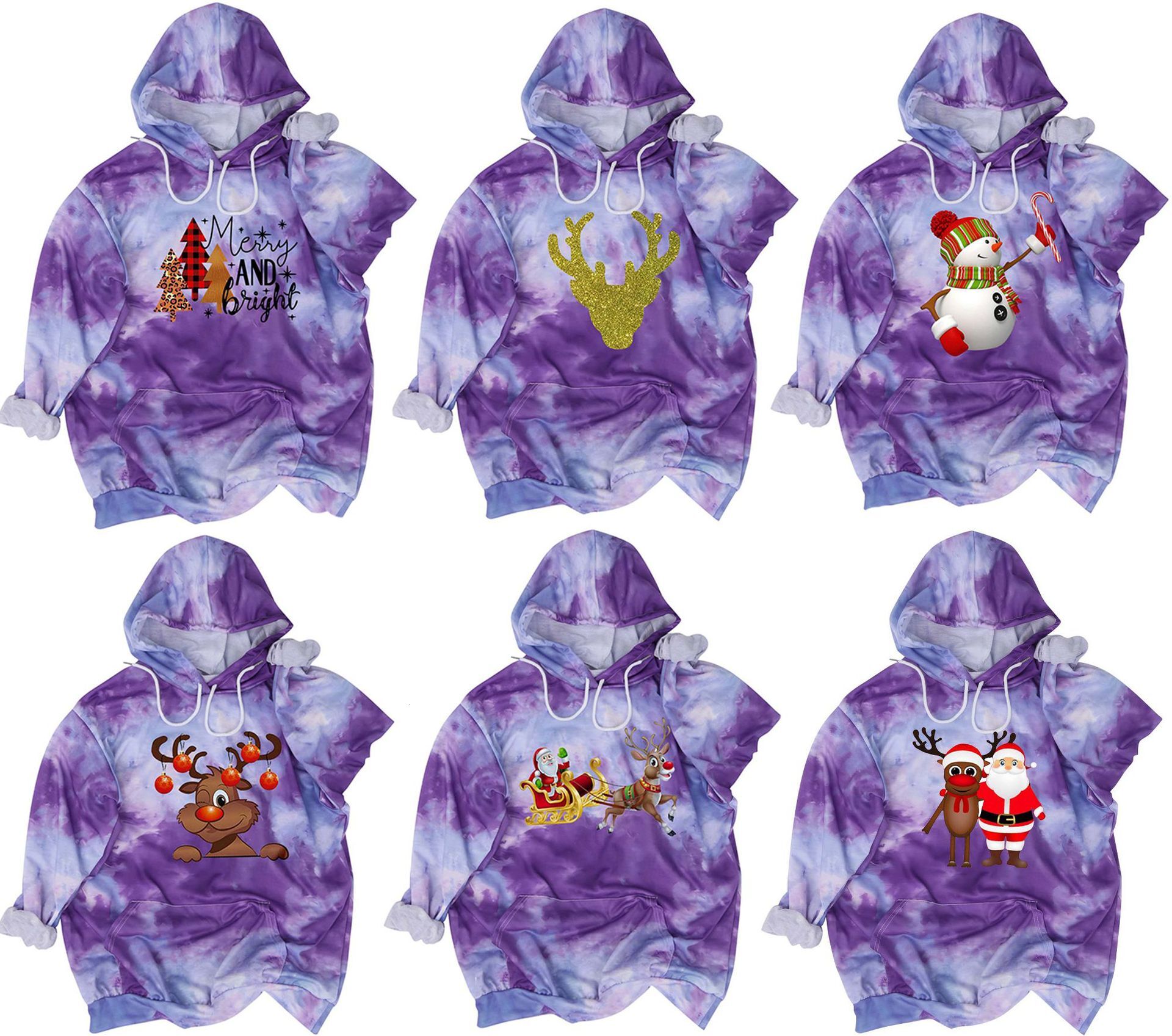 Fashion Autumn/Winter Hoodie Trend Digital Printed Long Sleeve Middle Length Female dongdumaoyi