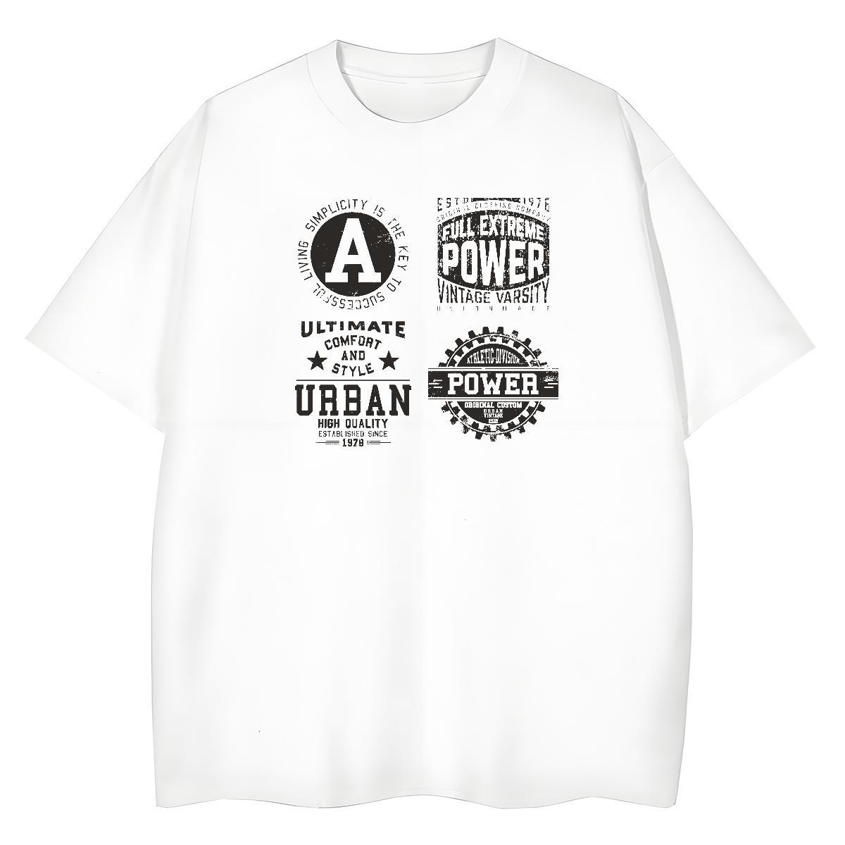 Wholesale Womens Tshirts 230g 100% Cotton letter Casual Sport T-Shirts Crew Neck Breathable Cartoon Print Tops Tees