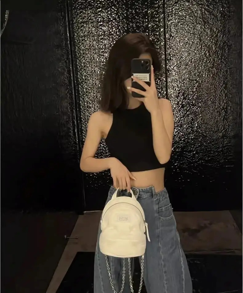 Small Puff Backpack for Women Soft Multi-functional Cute Fashion Lightweight Chic Purse Chain Winter Tote Mini Handbag 240824