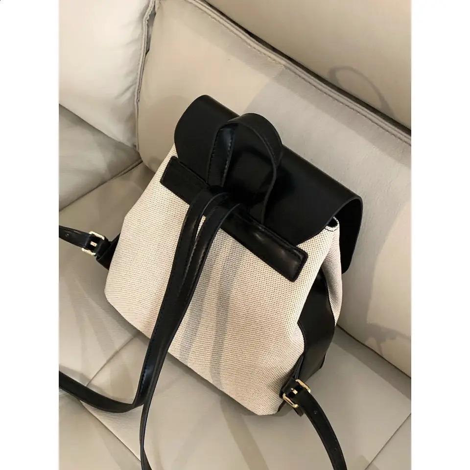 Miyagawa Korean Contrast Color Backpack Fashion Edition Portable Korean Academy Style Commuting Backpack 240912