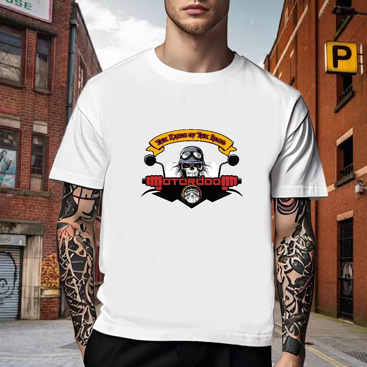 Unisex T Shirt For Man 230g 100% Cotton skull Daily Outfit Custom Big Size Breathable Men Clothes T-Shirt Fashion Design Tops Tees