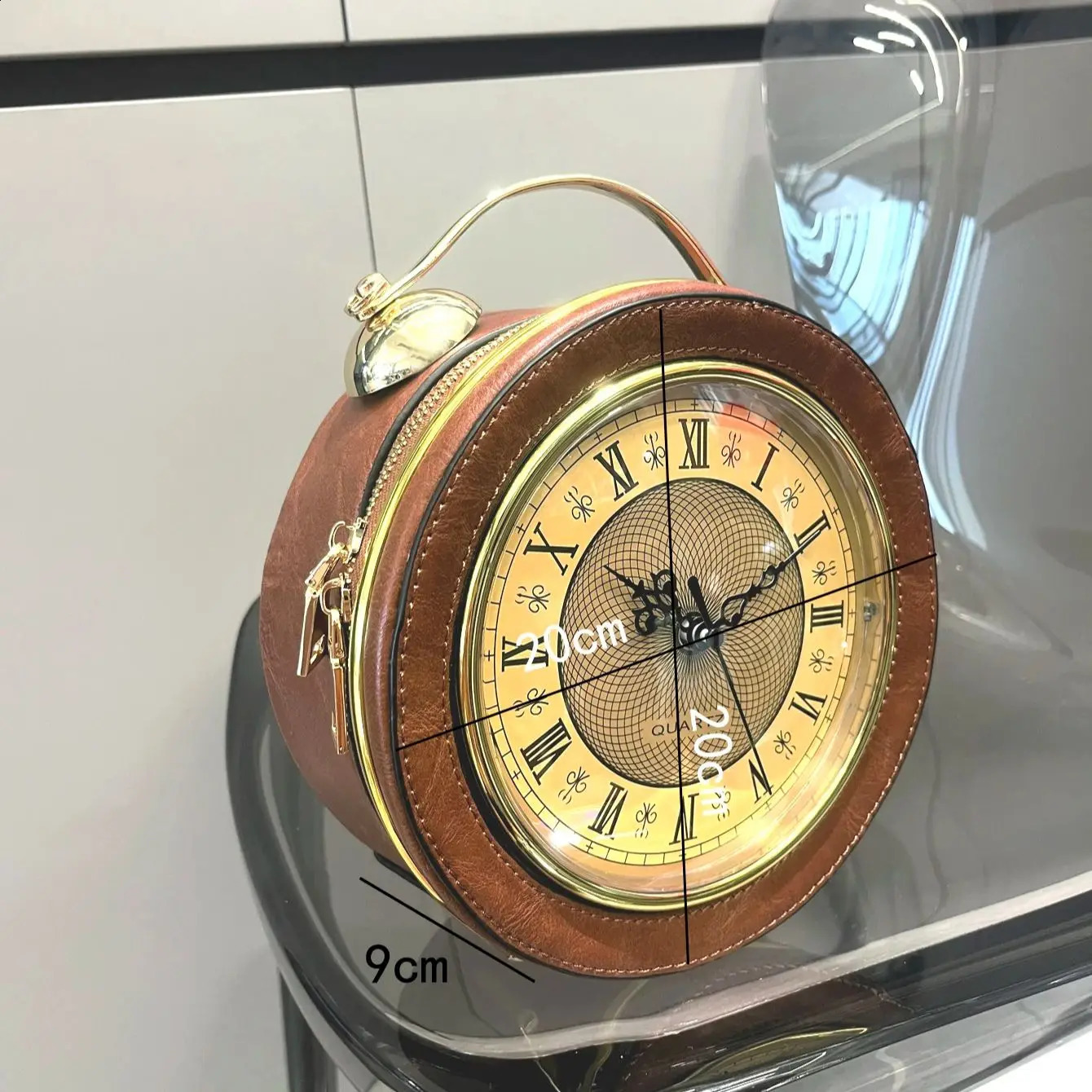 er Purses and Handbags Shoulder Bags clock-shaped funny Womens round Womans bag High quality 240826 324a 4