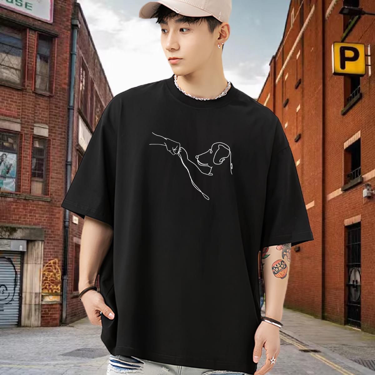 Classic T-Shirts 230g Pure Cotton letter Daily Wear Skull Breathable Crew Neck Couples T Shirts Fashion Designer Tops Shirt