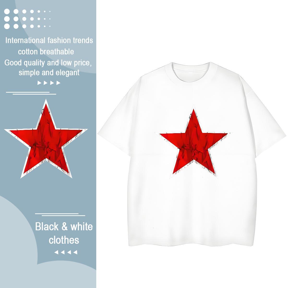 High quality Unisex Tshirts 230g Cotton star Sport T shirt Breathable Skull Tee Shirt