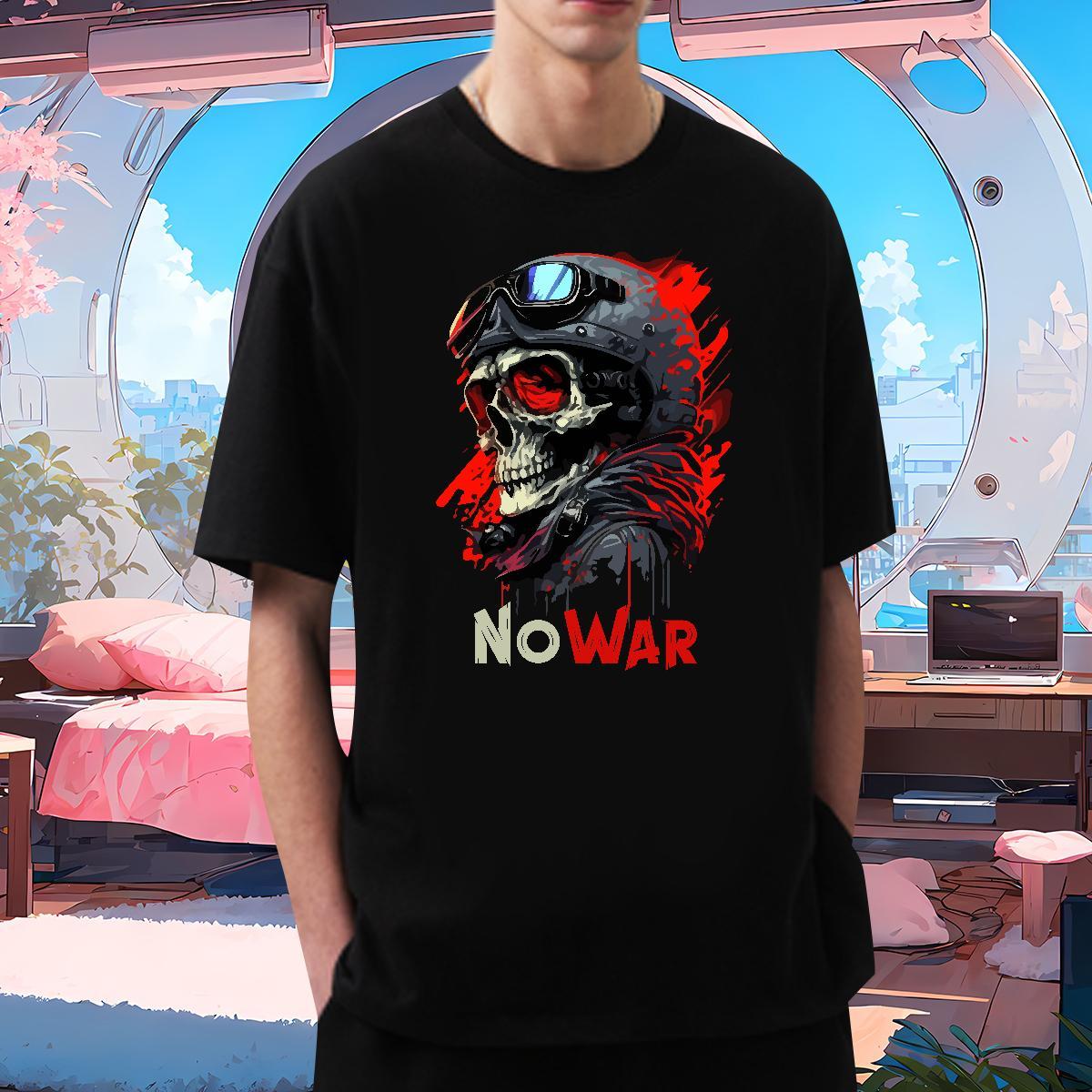 Loose Fit T shirt 230g Pure Cotton skull Home Outdoor Anime Short Sleeve Soft Tshirt for Man Woman Fashion Wear