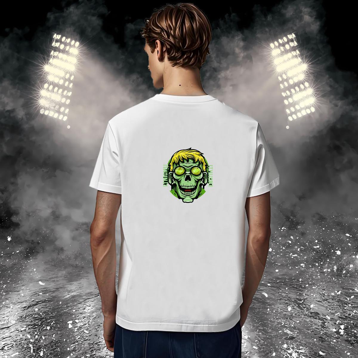 Loose Mens T Shirts 230g Pure Cotton skull Hip Hop Street DIY Anime Breathable Short Sleeve Mens Tshirts 2024 Tops Tees