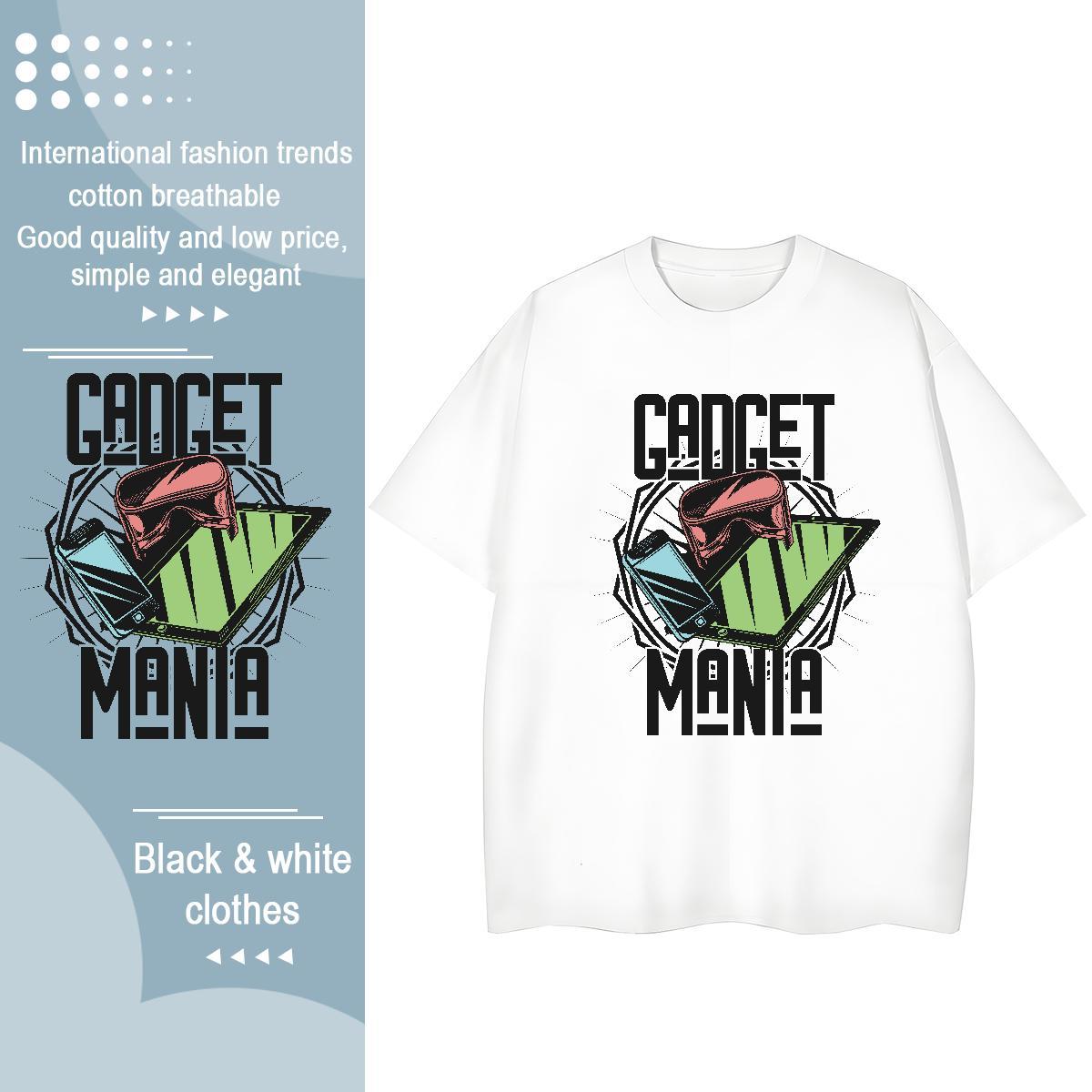 Loose fit Unisex Tshirts 100% Cotton 230g letter High Street Hip Hop Womens T Shirts Breathable Crew Neck Plus Size Cartoon Wear