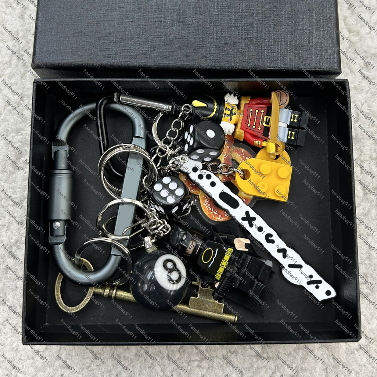 All New Bag Charm Metal Lock Chain Letter Rodeo Leather Keychain Handbag Backpack Handheld Crossbody Bag Car Key Product Fashion Decoration Accessories Rodeo Bag