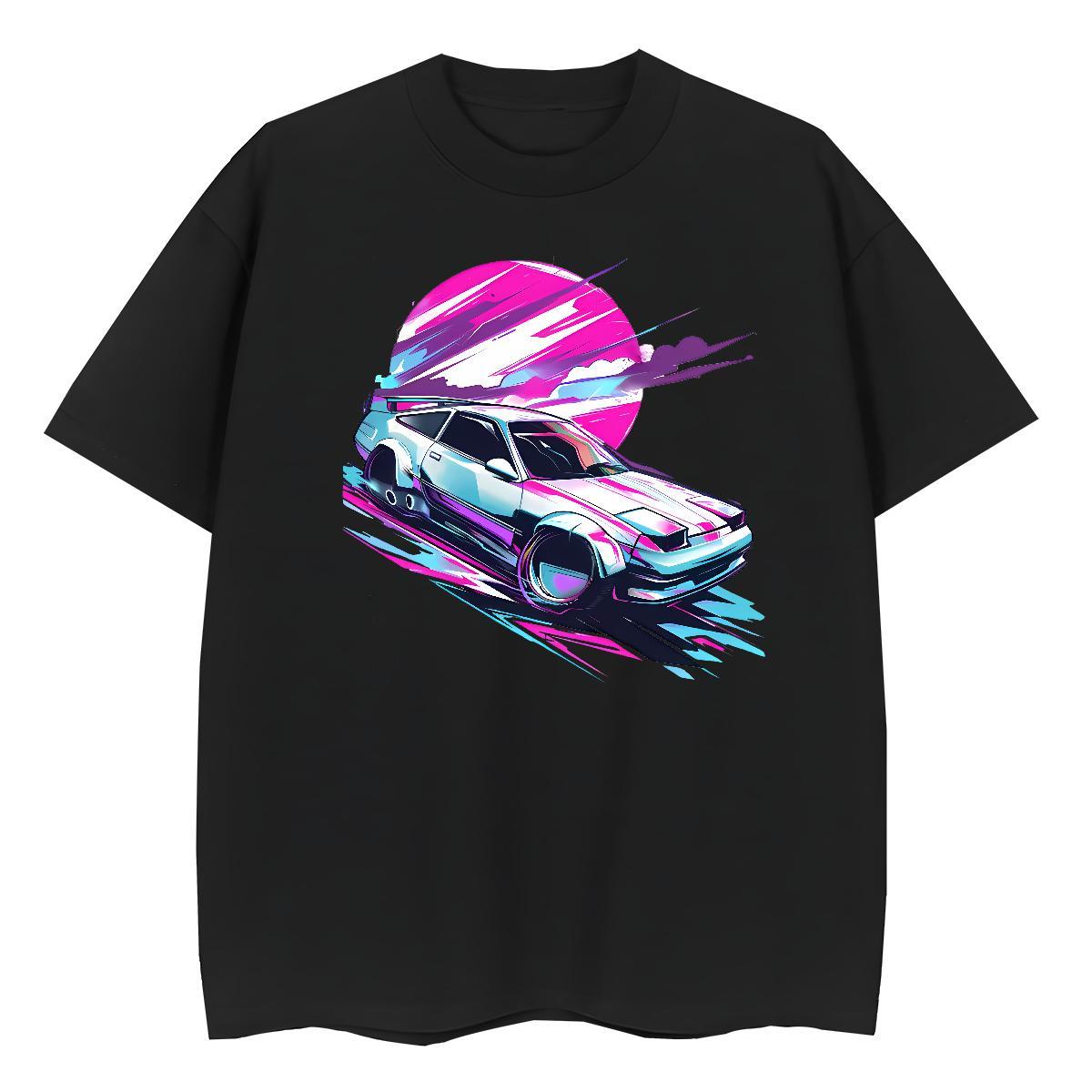 Comfortable T shirt 230g 100% Cotton sun High Street Hip Hop Oversized 4XL Breathable Short Sleeve Tshirt for Man Woman 2024 DIY Tshirts