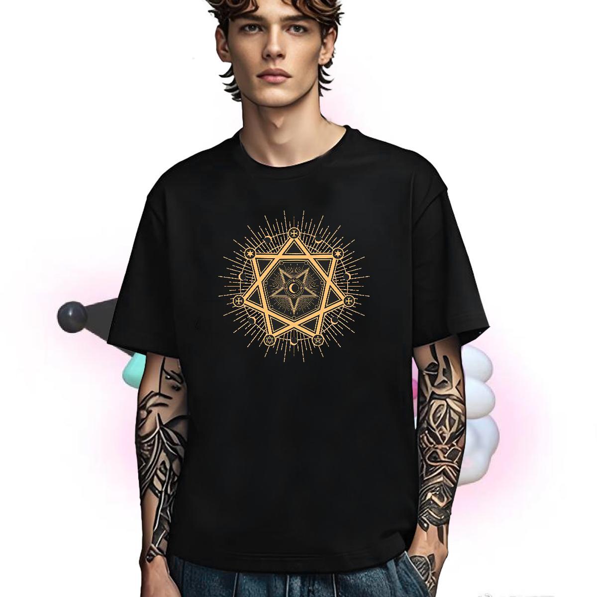 Brand T Shirt For Man 230g Pure Cotton eyes Home Outdoor Oversized 3XL 4XL O-Neck Short Sleeve Men Tops Tees Designer Clothings
