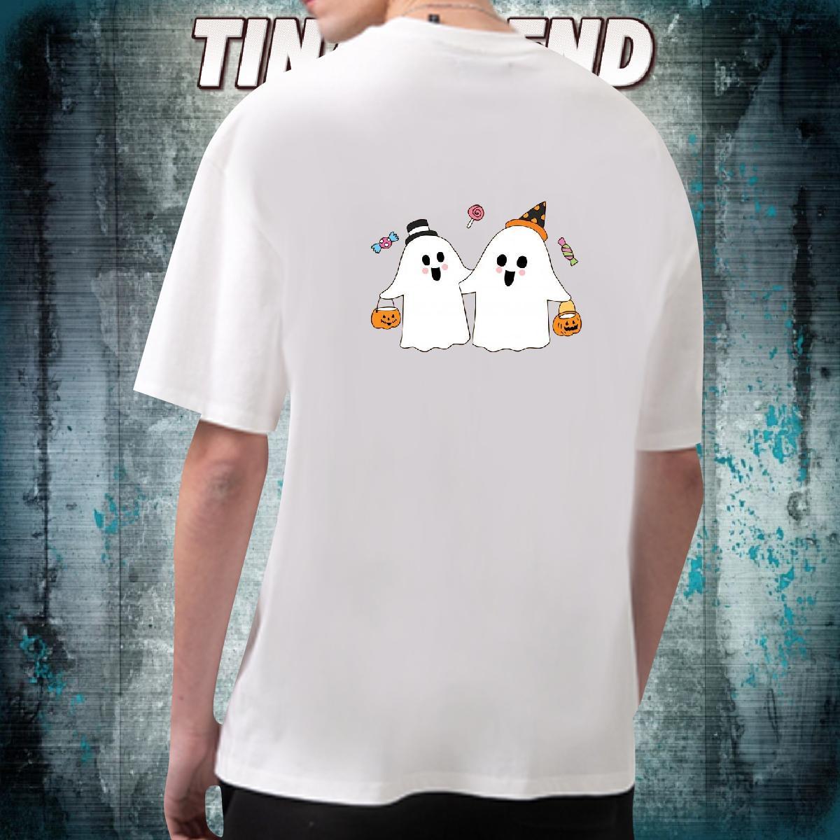 Unisex T-Shirts 230g Pure Cotton skull Beach Custom Printed Breathable Crew Neck Couples T Shirts Fashion Designer Wear
