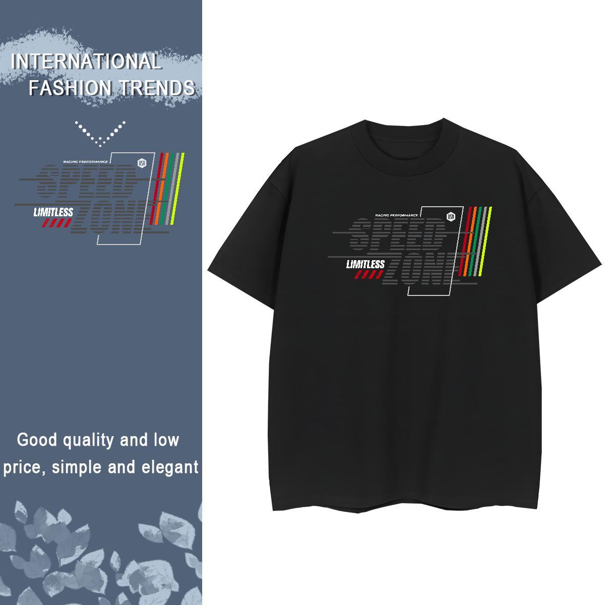 Nice Couples T Shirts 230g Cotton letter Summer Casual T-Shirts for Women Breathable Custom Printed Clothes
