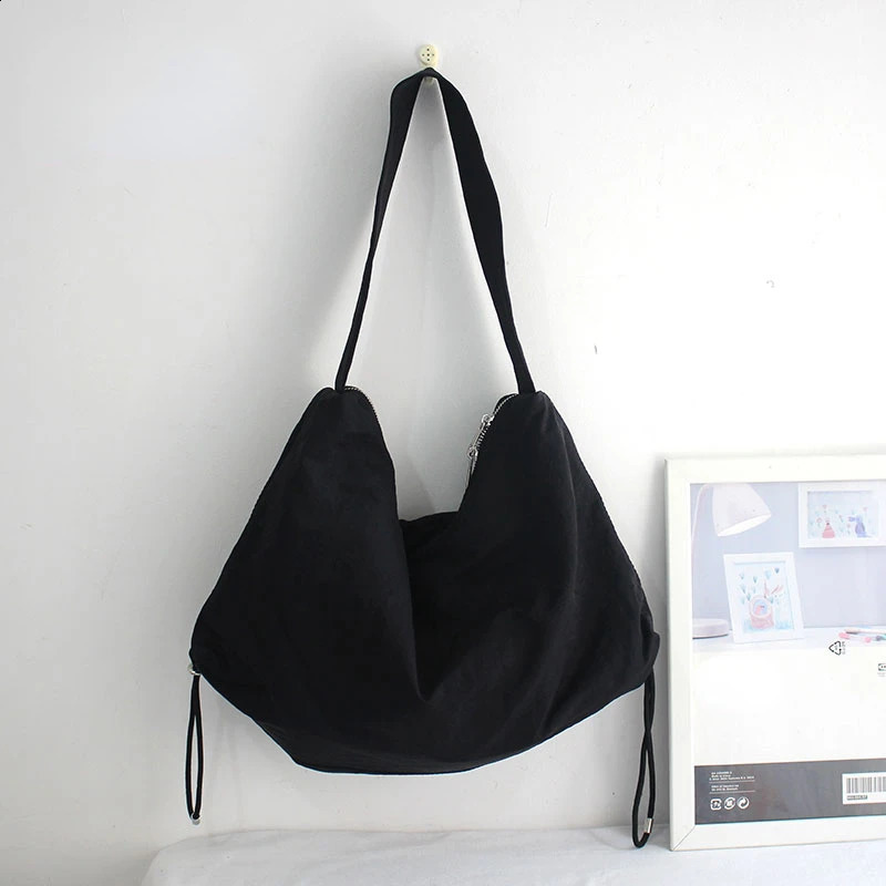 High-capacity Solid Simple Women Handbags Vintage Fashion Shoulder Bags Grunge All Match Y2k Underarm Bag 240824