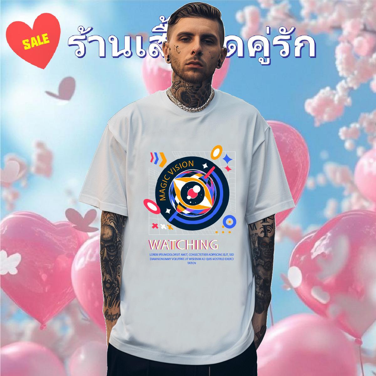 Popular T Shirts Men 100% Cotton 230g watching Anime Printing Street Black White Short Sleeve Soft Tshirt for Man Woman 2024 DIY Tees Shirts