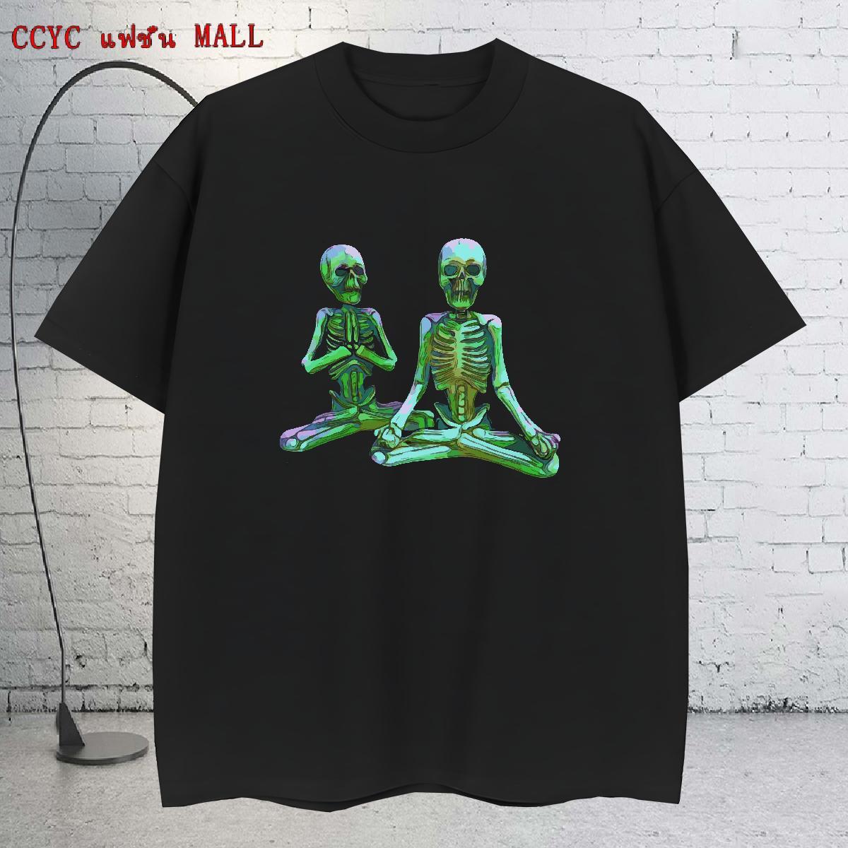 Cool Design T Shirt For Man 230g Pure Cotton skull Home Outdoor White Plus Size Breathable Soft Men Clothes T-Shirt Free Shipping Tops Shirt