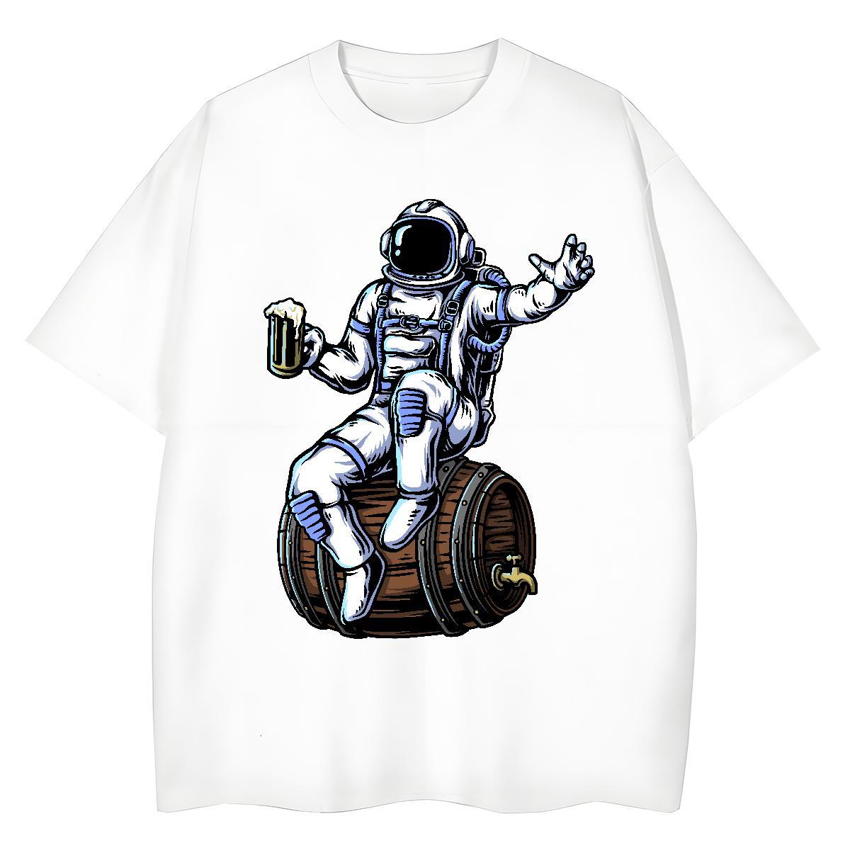 Free Shipping Woman Tshirt 230g Pure Cotton universe Daily Outfit T-Shirts for Women Crew Neck Breathable Anime Tee Shirt