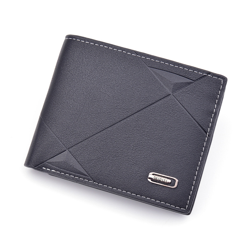 Multi slot fashionable casual wallet thin version three fold horizontal version soft leather wallet