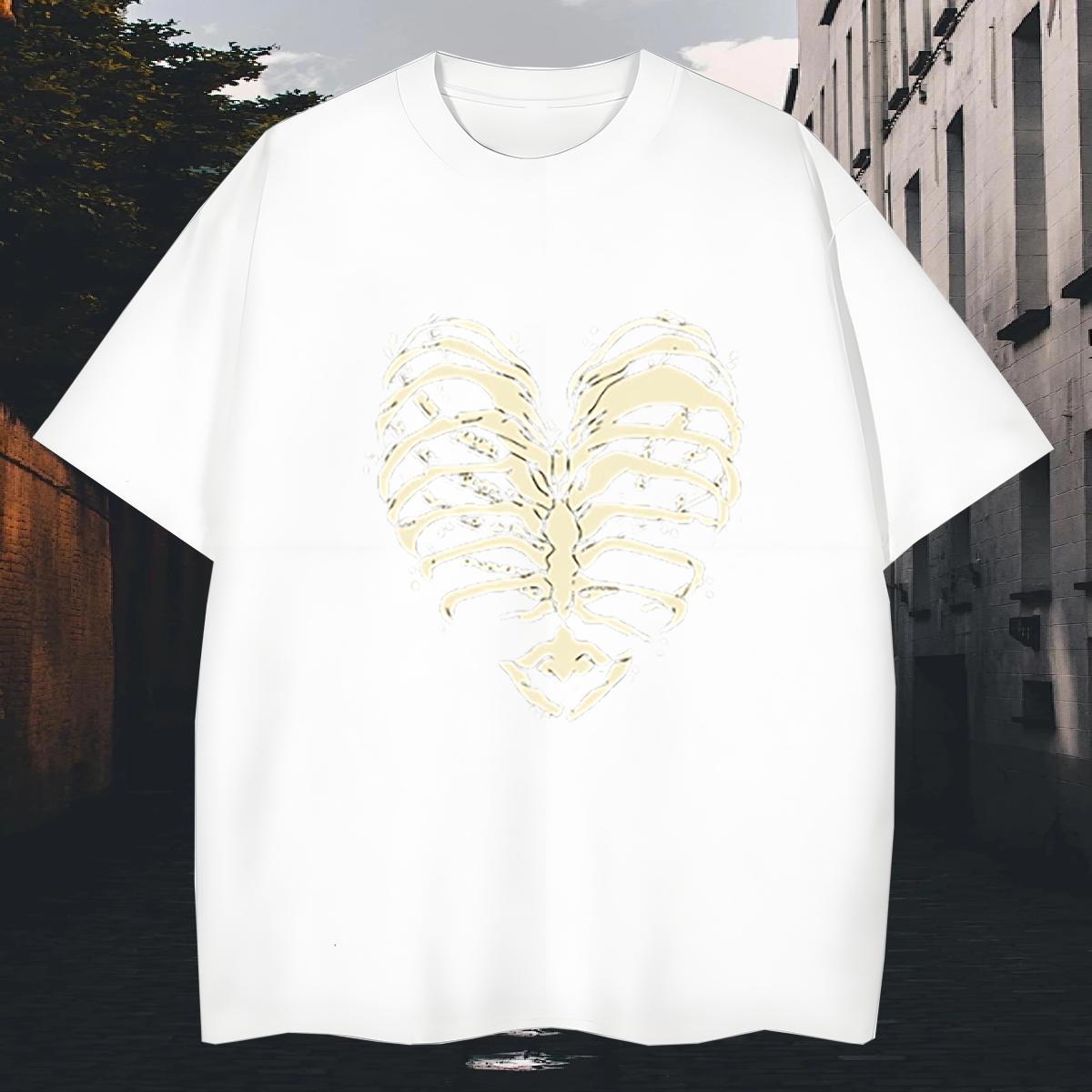Comfortable Man T Shirts 230g Pure Cotton skull High Street Hip Hop Custom Printed Round Neck Short Sleeve Mens Tshirts DIY Customized Tees