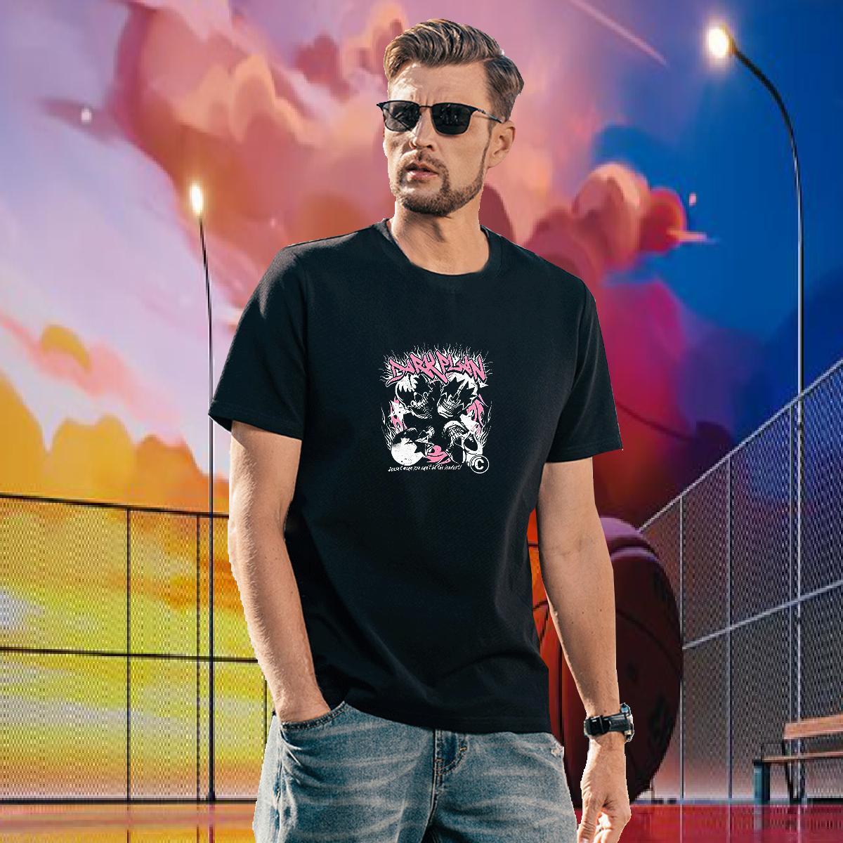 Wholesale Man T Shirts 230g 100% Cotton skull Beach Plus Size Custom O-Neck Short Sleeve Tshirts New Arrival Wear
