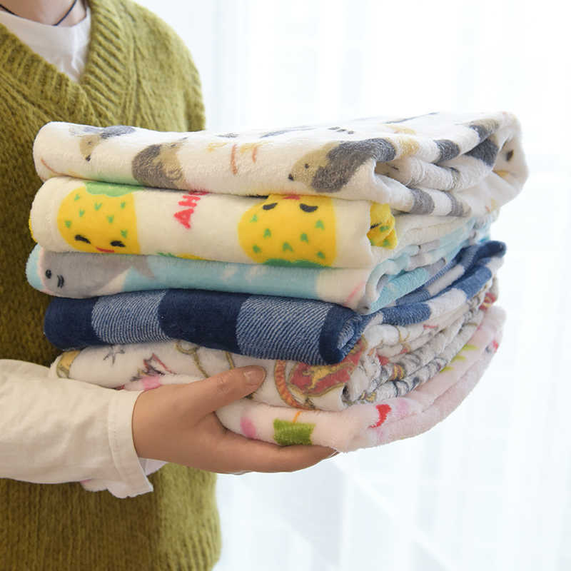 Blankets Swaddling 97N Micro Flaw 70 * 100 Infant and Childrens Thin Flannel Blanket for Office Napping Leg Covering Small Blanket Pet S248263