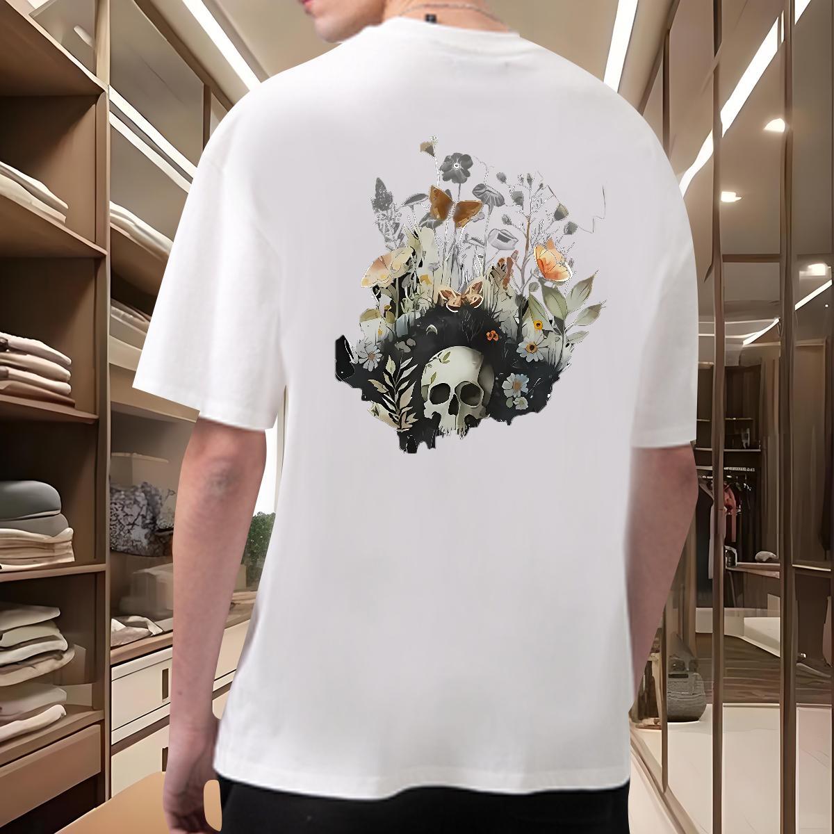 Popular Man T Shirts 230g 100% Cotton flower Daily Wear Custom Big Size Breathable Men Tshirts Designer Fashion Tees