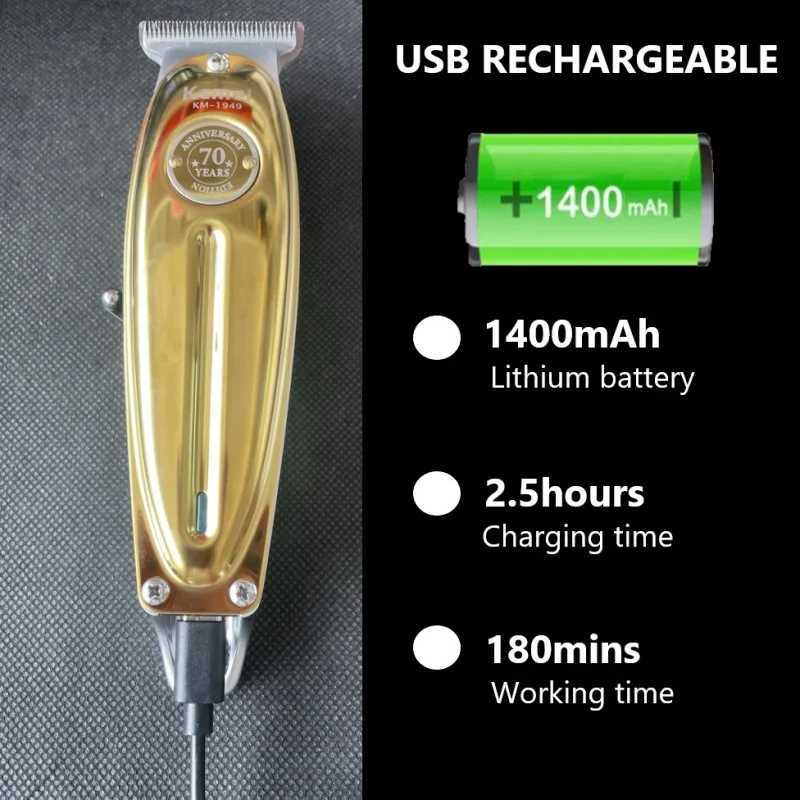 Kemei KM-1949 Pro electric barber full metal professional hair trimmer for men beard hair clipper finishing hair cutting machine W241227