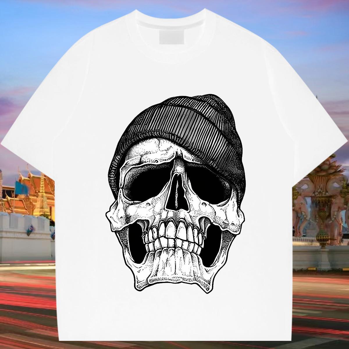 High Quality T Shirt For Man 230g Pure Cotton monster Hip Hop Anime Short Sleeve Soft Couples T Shirts 2024 New Clothes