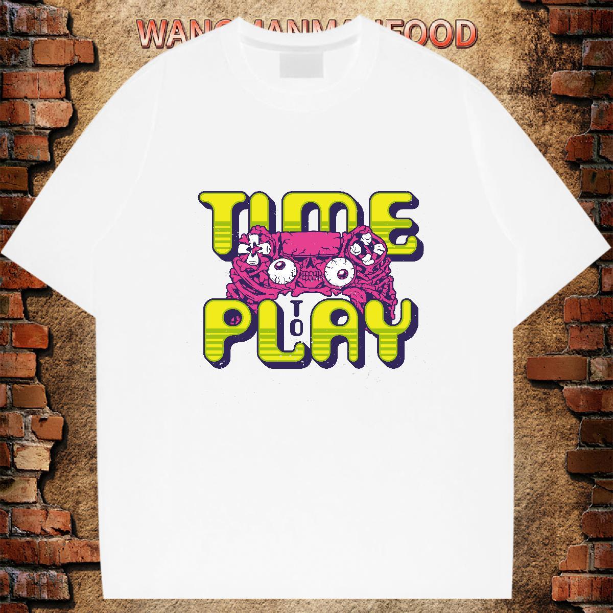 TOP Quality Mens T Shirts 230g Cotton skull Hip Hop Custom Printed Breathable Soft Tshirts Fashion Tees