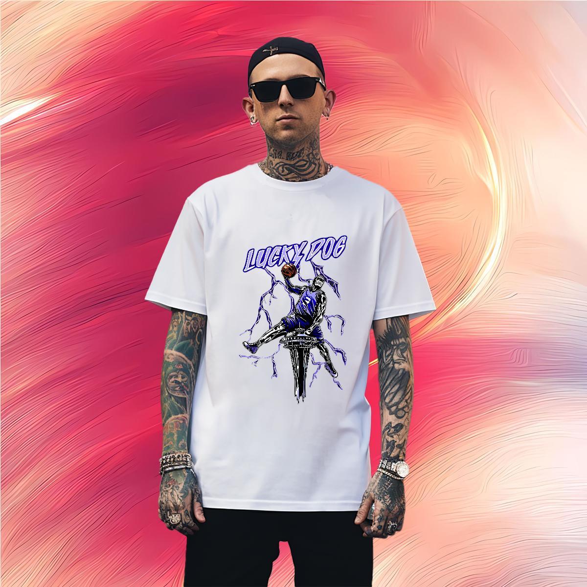 Cool Man T Shirts 230g Cotton basketball Daily Wear Oversized 3XL 4XL Round Neck Short Sleeve Tshirts Stylist Polos