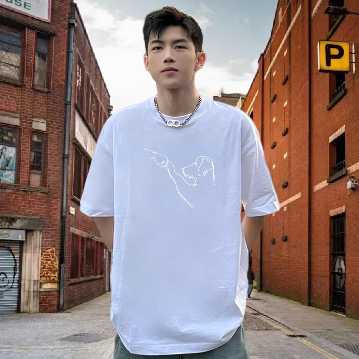Classic T-Shirts 230g Pure Cotton letter Daily Wear Skull Breathable Crew Neck Couples T Shirts Fashion Designer Tops Shirt