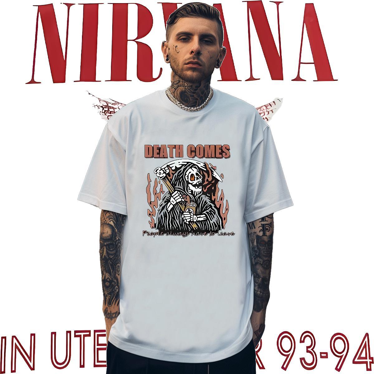 Loose Fit Men T Shirts 230g 100% Cotton skull Sport Floral Print O Neck Short Sleeves Mens Tshirts 2024 Tees
