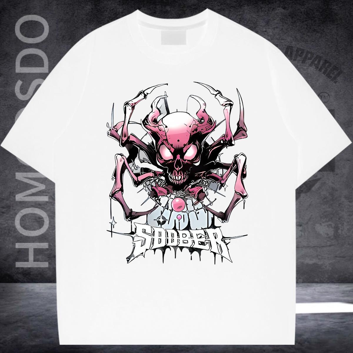 Loose T-Shirts 100% Cotton 230g monster Casual Daily Wear Customized Pure Cotton Men Tops Tees Fashion New Clothes